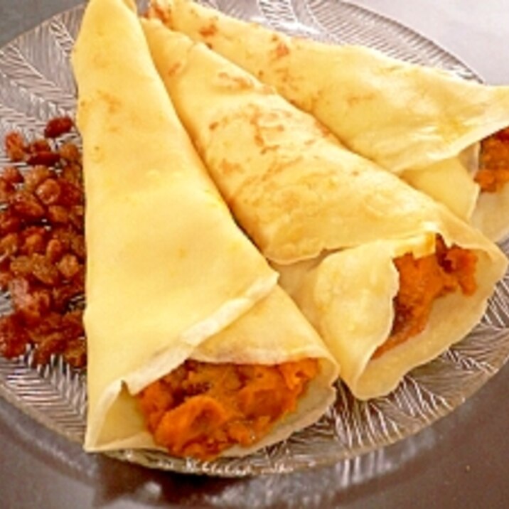 ちょっとオシャレな昼食に かぼちゃクレープ レシピ 作り方 By 熊子姫7777 楽天レシピ ちょっとオシャレな昼食に かぼちゃクレープ レシピ 作り方 By 熊子姫7777 楽天レシピ